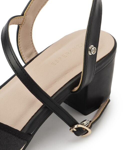 ESPERANZA / エスペランサ サンダル | ラメ×ラインストーンスクエアトゥサンダル | 詳細16