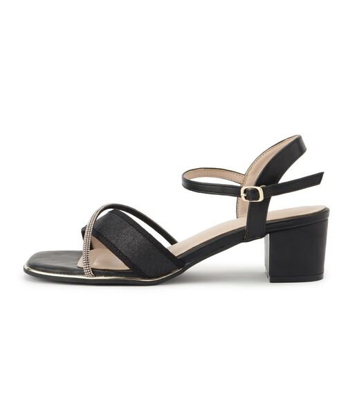 ESPERANZA / エスペランサ サンダル | ラメ×ラインストーンスクエアトゥサンダル | 詳細19