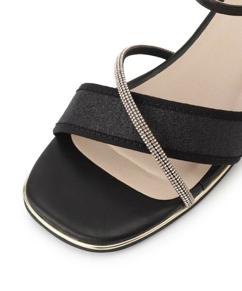 ESPERANZA / エスペランサ サンダル | ラメ×ラインストーンスクエアトゥサンダル | 詳細20