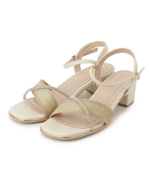 ESPERANZA / エスペランサ サンダル | ラメ×ラインストーンスクエアトゥサンダル | 詳細21