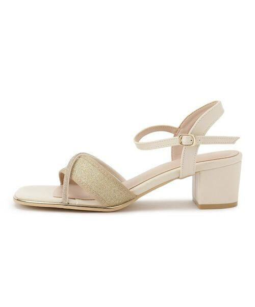 ESPERANZA / エスペランサ サンダル | ラメ×ラインストーンスクエアトゥサンダル | 詳細22