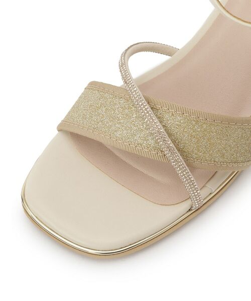 ESPERANZA / エスペランサ サンダル | ラメ×ラインストーンスクエアトゥサンダル | 詳細23