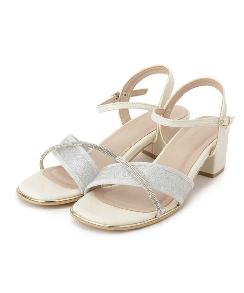 ESPERANZA / エスペランサ サンダル | ラメ×ラインストーンスクエアトゥサンダル | 詳細24