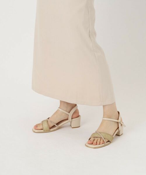 ESPERANZA / エスペランサ サンダル | ラメ×ラインストーンスクエアトゥサンダル | 詳細4