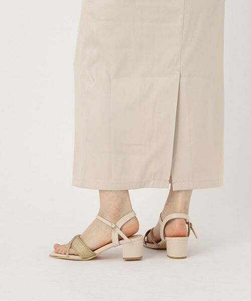ESPERANZA / エスペランサ サンダル | ラメ×ラインストーンスクエアトゥサンダル | 詳細5