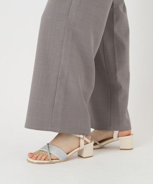 ESPERANZA / エスペランサ サンダル | ラメ×ラインストーンスクエアトゥサンダル | 詳細7