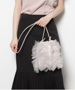 ESPERANZA / エスペランサ ショルダーバッグ | チュールフリル巾着ショルダーバッグ