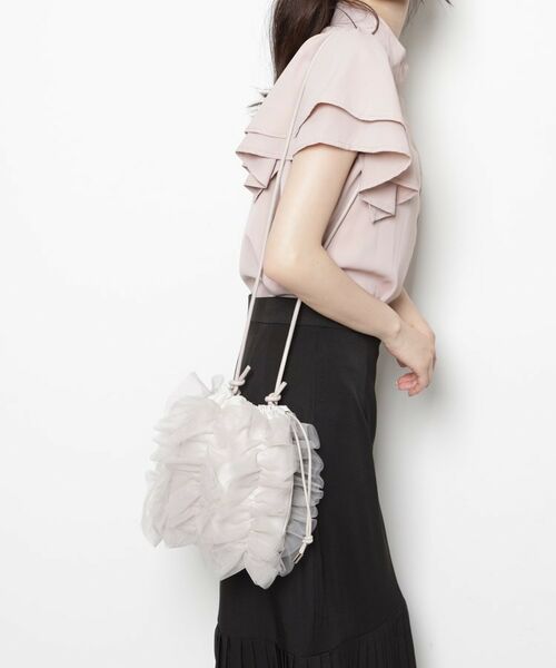 ESPERANZA / エスペランサ ショルダーバッグ | チュールフリル巾着ショルダーバッグ | 詳細10