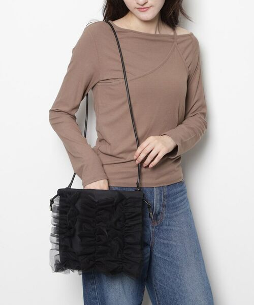 ESPERANZA / エスペランサ ショルダーバッグ | チュールフリル巾着ショルダーバッグ | 詳細13