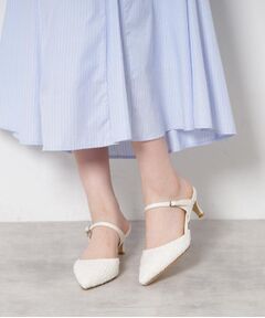 ESPERANZA / エスペランサ サンダル | ポインテッドツイードミュール