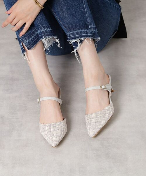 ESPERANZA / エスペランサ サンダル | ポインテッドツイードミュール | 詳細14