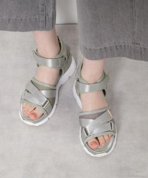 ESPERANZA / エスペランサ サンダル | チュールベルトスポサン(グレー(312))