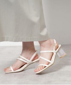 ESPERANZA / エスペランサ サンダル | キルティングクリアヒールサンダル