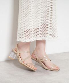 ESPERANZA / エスペランサ サンダル | キルティングクリアヒールサンダル