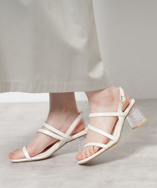 ESPERANZA / エスペランサ サンダル | キルティングクリアヒールサンダル | 詳細1