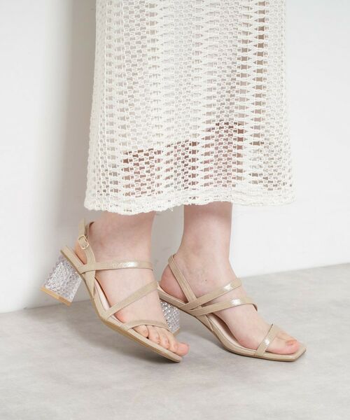ESPERANZA / エスペランサ サンダル | キルティングクリアヒールサンダル | 詳細4