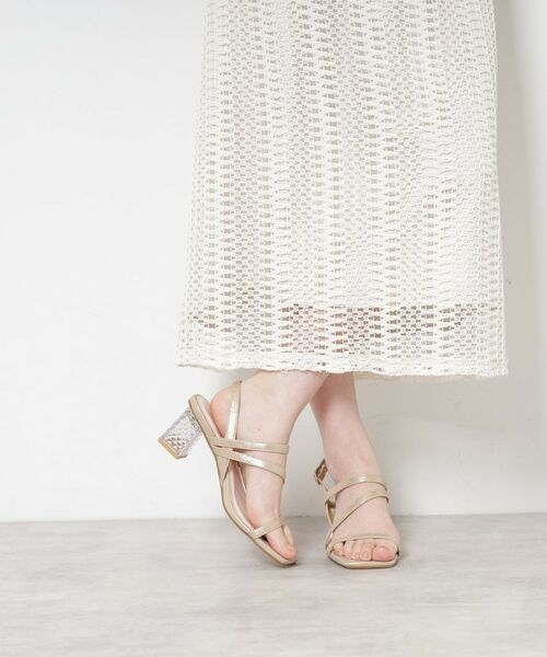 ESPERANZA / エスペランサ サンダル | キルティングクリアヒールサンダル | 詳細5