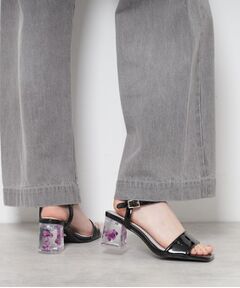 ESPERANZA / エスペランサ サンダル | フラワークリアヒールサンダル