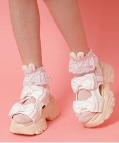 ESPERANZA / エスペランサ サンダル | 厚底ダブルリボンサンダル