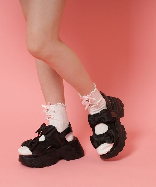 ESPERANZA / エスペランサ サンダル | 厚底ダブルリボンサンダル | 詳細9