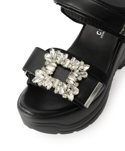ESPERANZA / エスペランサ サンダル | 厚底ビジューバックルサンダル | 詳細10