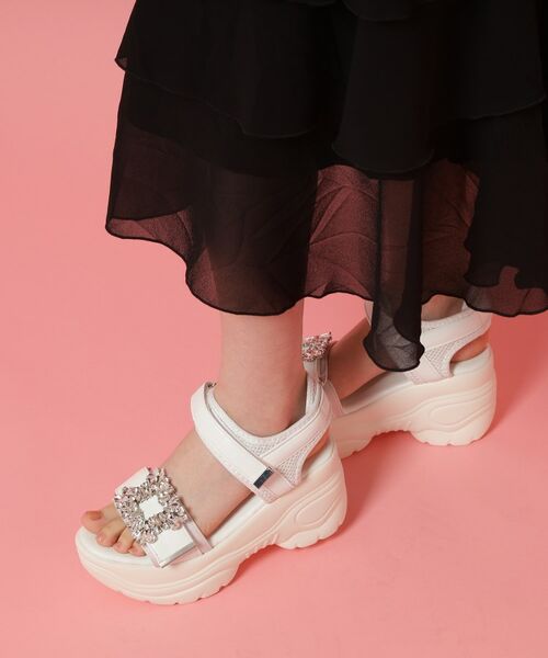 ESPERANZA / エスペランサ サンダル | 厚底ビジューバックルサンダル | 詳細12