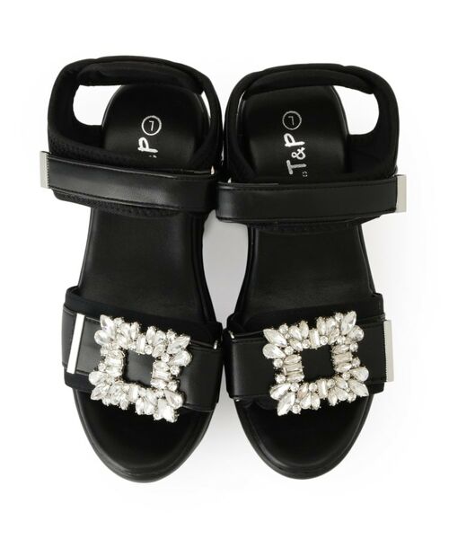 ESPERANZA / エスペランサ サンダル | 厚底ビジューバックルサンダル | 詳細4