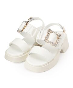 ESPERANZA / エスペランサ サンダル | バックル付きギャザーサンダル