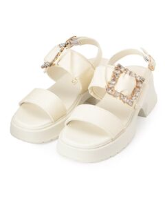 ESPERANZA / エスペランサ サンダル | バックル付きギャザーサンダル