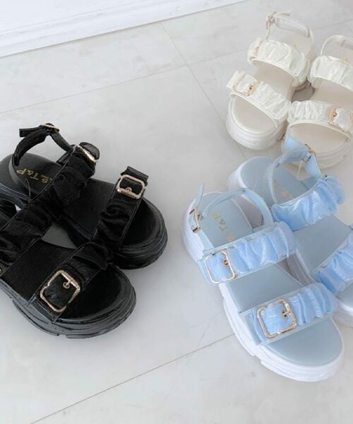 ESPERANZA / エスペランサ サンダル | ギャザーダブルベルトサンダル | 詳細1