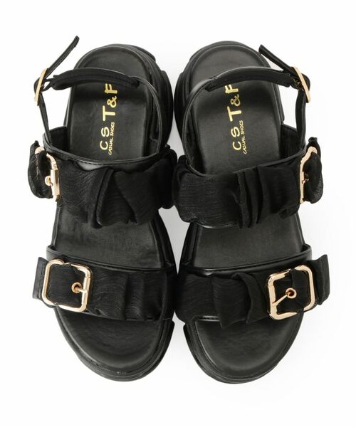 ESPERANZA / エスペランサ サンダル | ギャザーダブルベルトサンダル | 詳細18