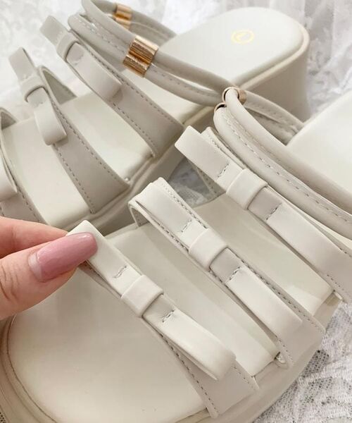 ESPERANZA / エスペランサ サンダル | 3連リボンバレエコアサンダル | 詳細2