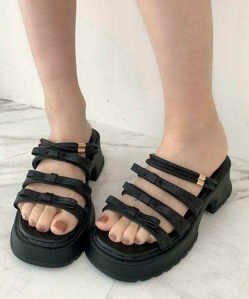 ESPERANZA / エスペランサ サンダル | 3連リボンバレエコアサンダル | 詳細4