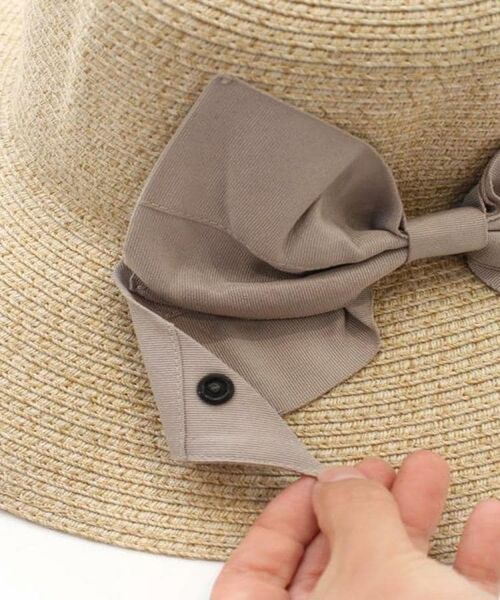 ESPERANZA / エスペランサ ハット | 【接触冷感／洗濯可】コンパクトウォッシャブルリボンハット | 詳細6