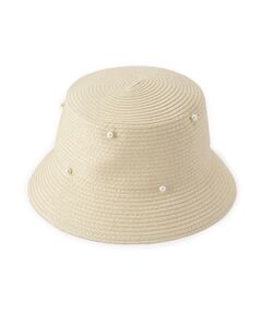 ESPERANZA / エスペランサ ハット | 【接触冷感テープ使用】フェイクパールペーパーベルハット