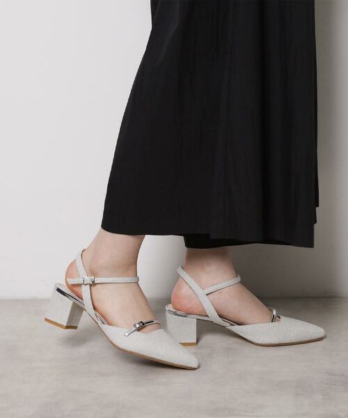 ESPERANZA/エスペランサ ポインテッドアンクルストラップパンプス シルバー(306) L(24.0cm-24.5cm) ESPERANZA/エスペランサ ポインテッドアンクルストラップパンプス シルバー(306) L(24.0cm-24.5cm)