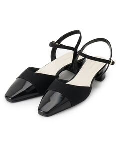 ESPERANZA / エスペランサ サンダル | エナメル×ツイードストラップパンプス