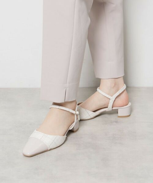 ESPERANZA / エスペランサ サンダル | エナメル×ツイードストラップパンプス | 詳細13