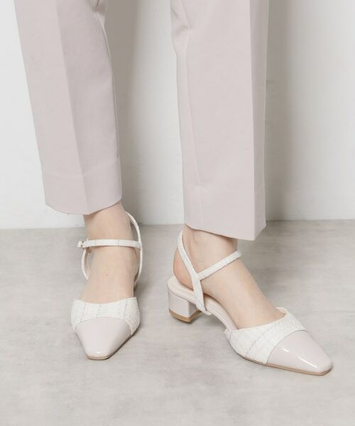 ESPERANZA / エスペランサ サンダル | エナメル×ツイードストラップパンプス | 詳細14