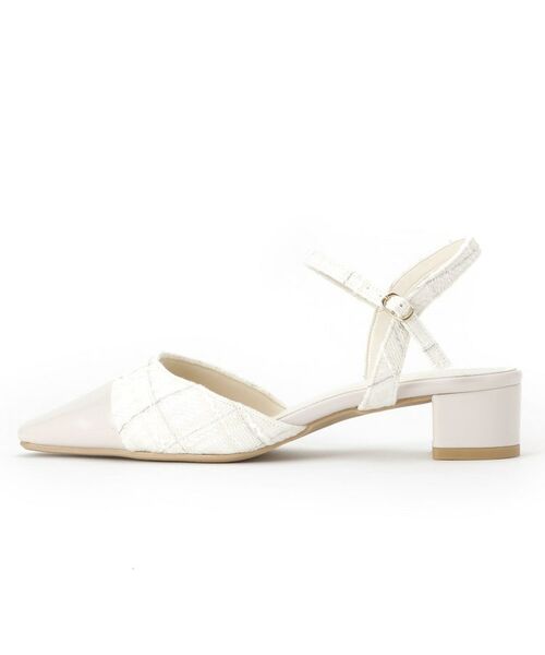 ESPERANZA / エスペランサ サンダル | エナメル×ツイードストラップパンプス | 詳細2