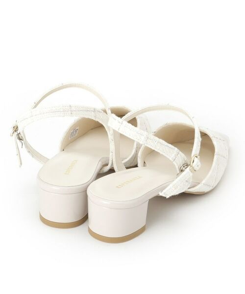 ESPERANZA / エスペランサ サンダル | エナメル×ツイードストラップパンプス | 詳細4