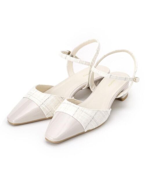 ESPERANZA / エスペランサ サンダル | エナメル×ツイードストラップパンプス | 詳細9