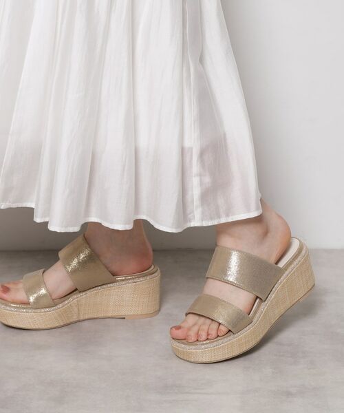 ESPERANZA / エスペランサ サンダル | ラメラインウェッジミュール | 詳細4