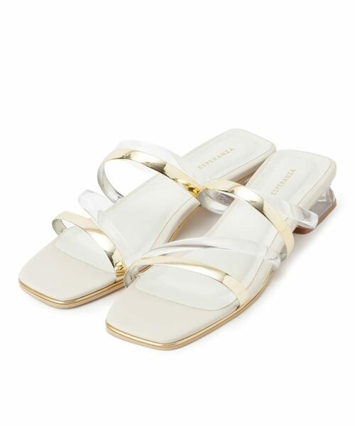 ESPERANZA / エスペランサ サンダル | スクエアトゥクリアフラットヒールミュール | 詳細11