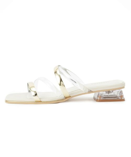 ESPERANZA / エスペランサ サンダル | スクエアトゥクリアフラットヒールミュール | 詳細12