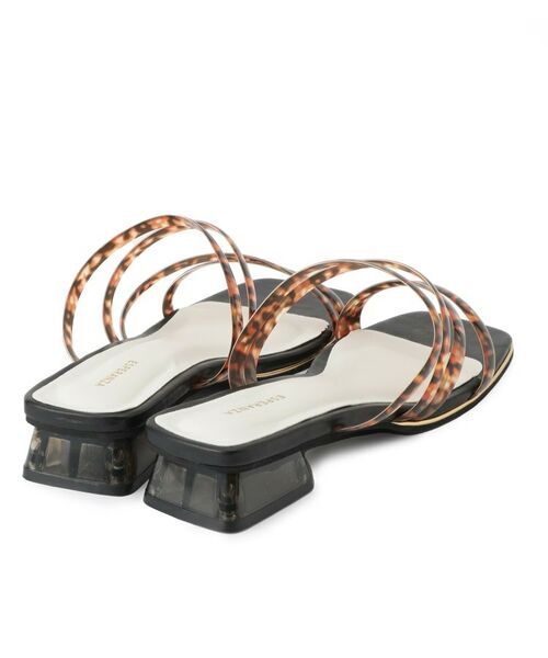 ESPERANZA / エスペランサ サンダル | スクエアトゥクリアフラットヒールミュール | 詳細3