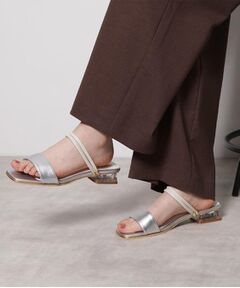 ESPERANZA / エスペランサ サンダル | スクエアトゥクリアローヒールサンダル