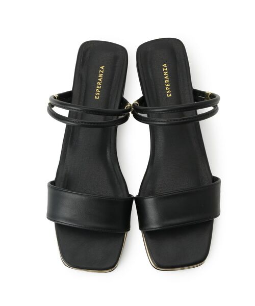ESPERANZA / エスペランサ サンダル | スクエアトゥクリアローヒールサンダル | 詳細2