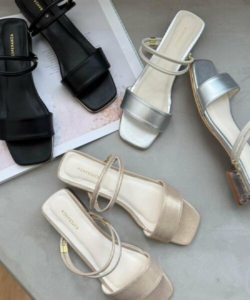 ESPERANZA / エスペランサ サンダル | スクエアトゥクリアローヒールサンダル | 詳細24