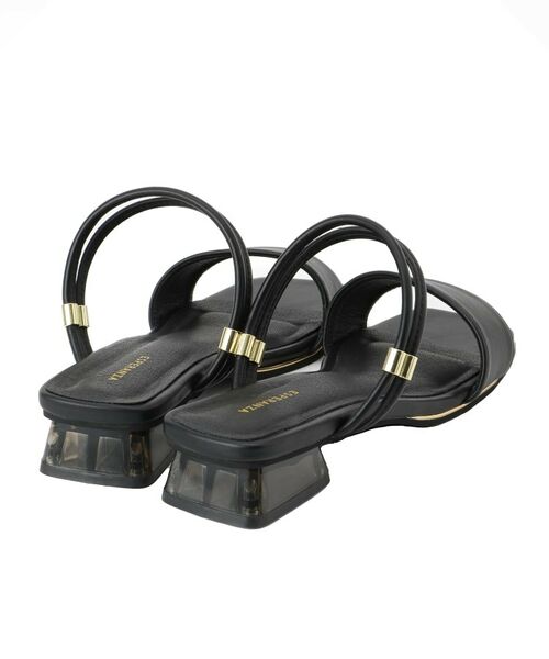 ESPERANZA / エスペランサ サンダル | スクエアトゥクリアローヒールサンダル | 詳細3